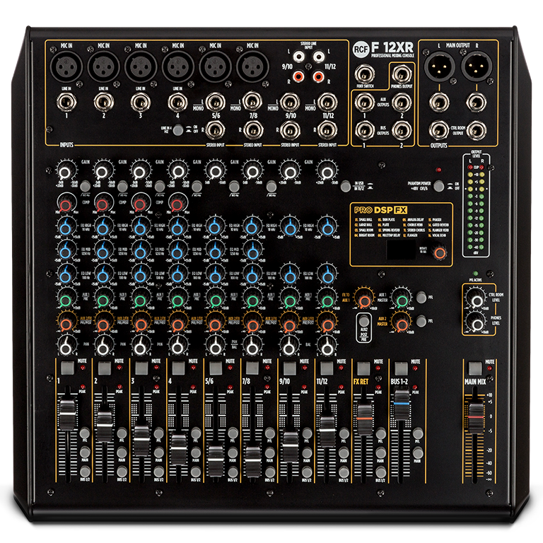 episode sprogfærdighed tårn F 12XR 12-CHANNEL MIXING CONSOLE WITH MULTI-FX & RECORDING - RCF