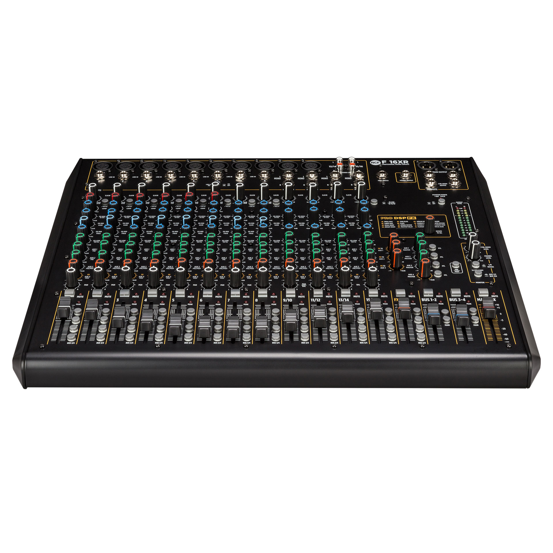 F 16XR 16-CHANNEL MIXING CONSOLE WITH MULTI-FX & RECORDING - RCF